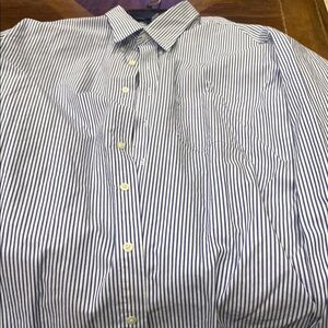 Geoffrey Beene Blue Striped Shirt